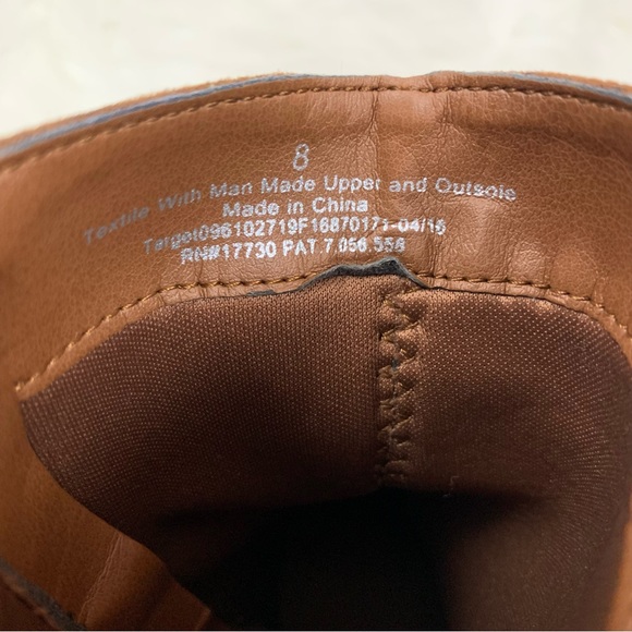 Mossimo Cognac Suede Platform Ankle Boots - Picture 9 of 12